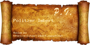 Politzer Imbert névjegykártya